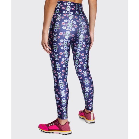 Terez Navy Floral Dream Super-High Band Leggings XS - Picture 3 of 13